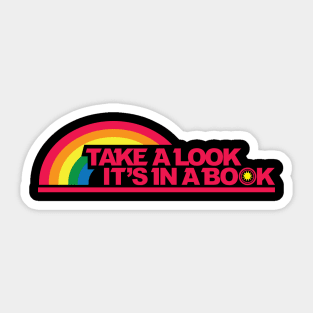 Reading Rainbow Take a look it's in a book Sticker